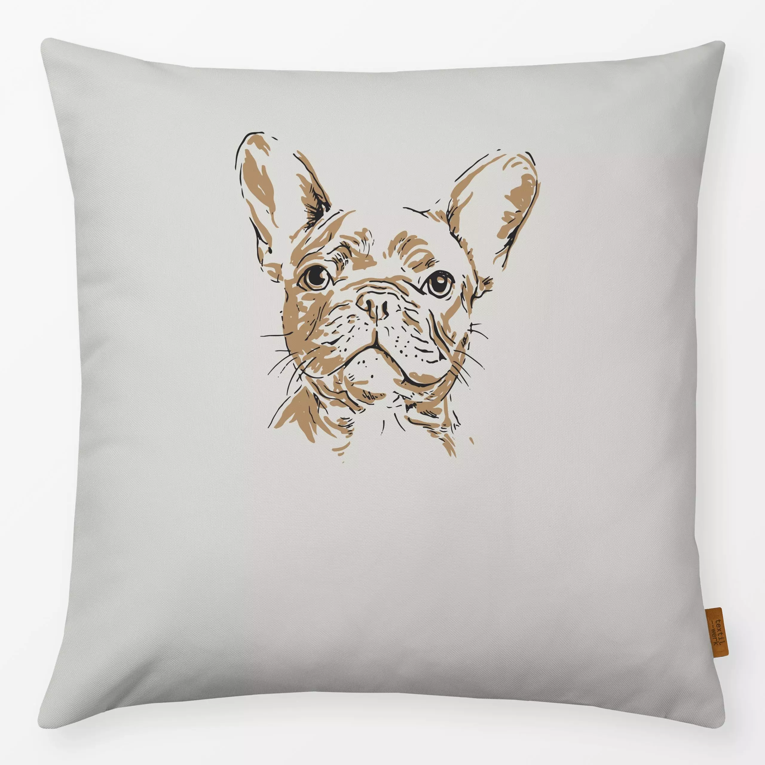 Kissen French Bulldog - Tiere, Anlässe - von „Katrin Graff"; Hund, modern, Geschenk, Landhausstil, french, haustier, persona...