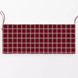 Bankauflage Winter Checks berry red