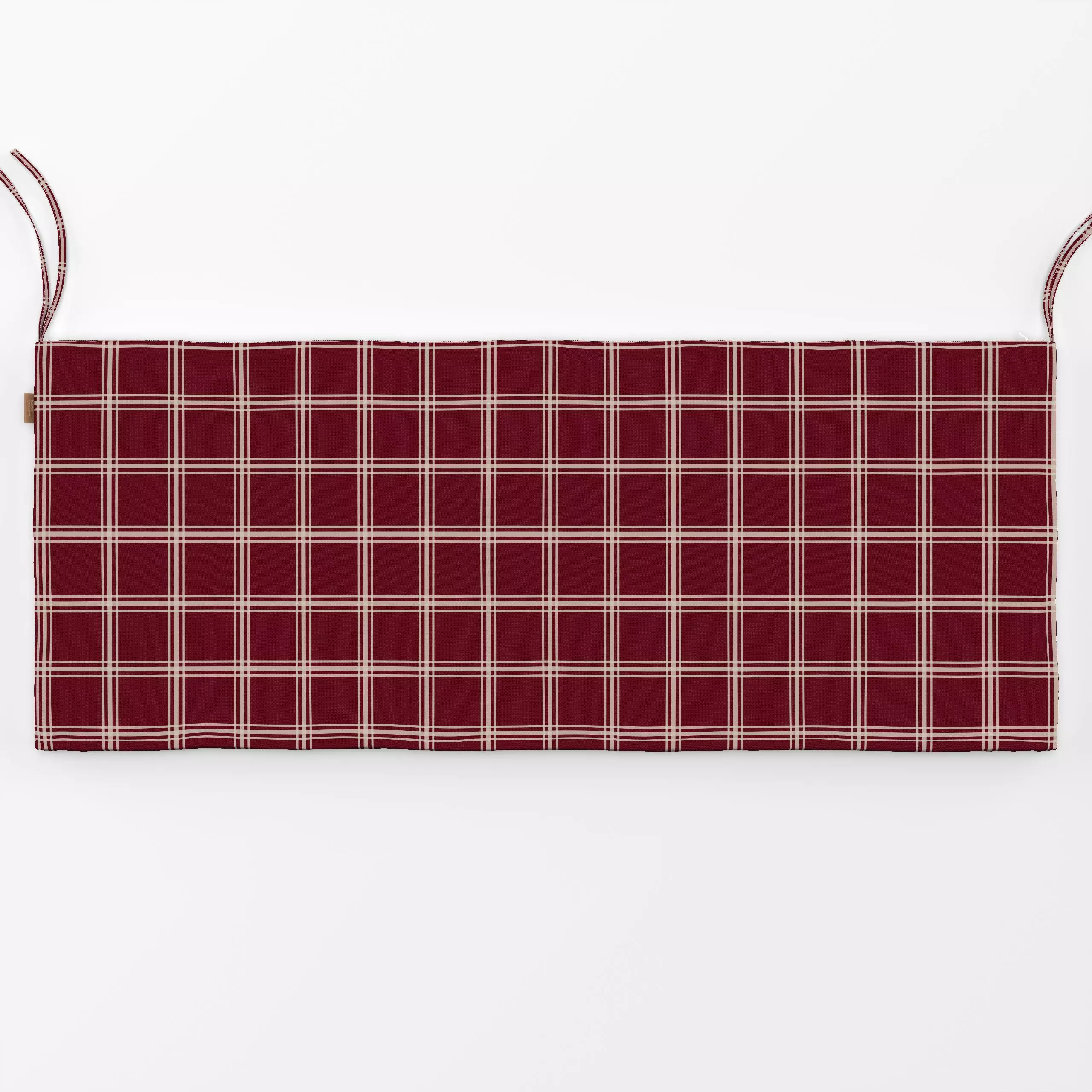 Bankauflage Winter Checks berry red - Weihnachten, Winter, Symbole & Muster - von „Karen Menzenbach"; Muster, Weihnachten, K...