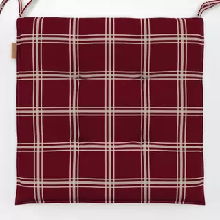 Sitzkissen Winter Checks berry red