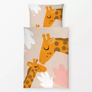 Bettwäsche Giraffenliebe beige