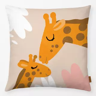 Kissen Giraffenliebe beige