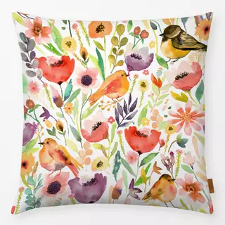 Kissen Whimsical Meadow Birds Fall