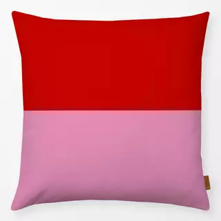 Kissen Color Blocking Rot Rosa