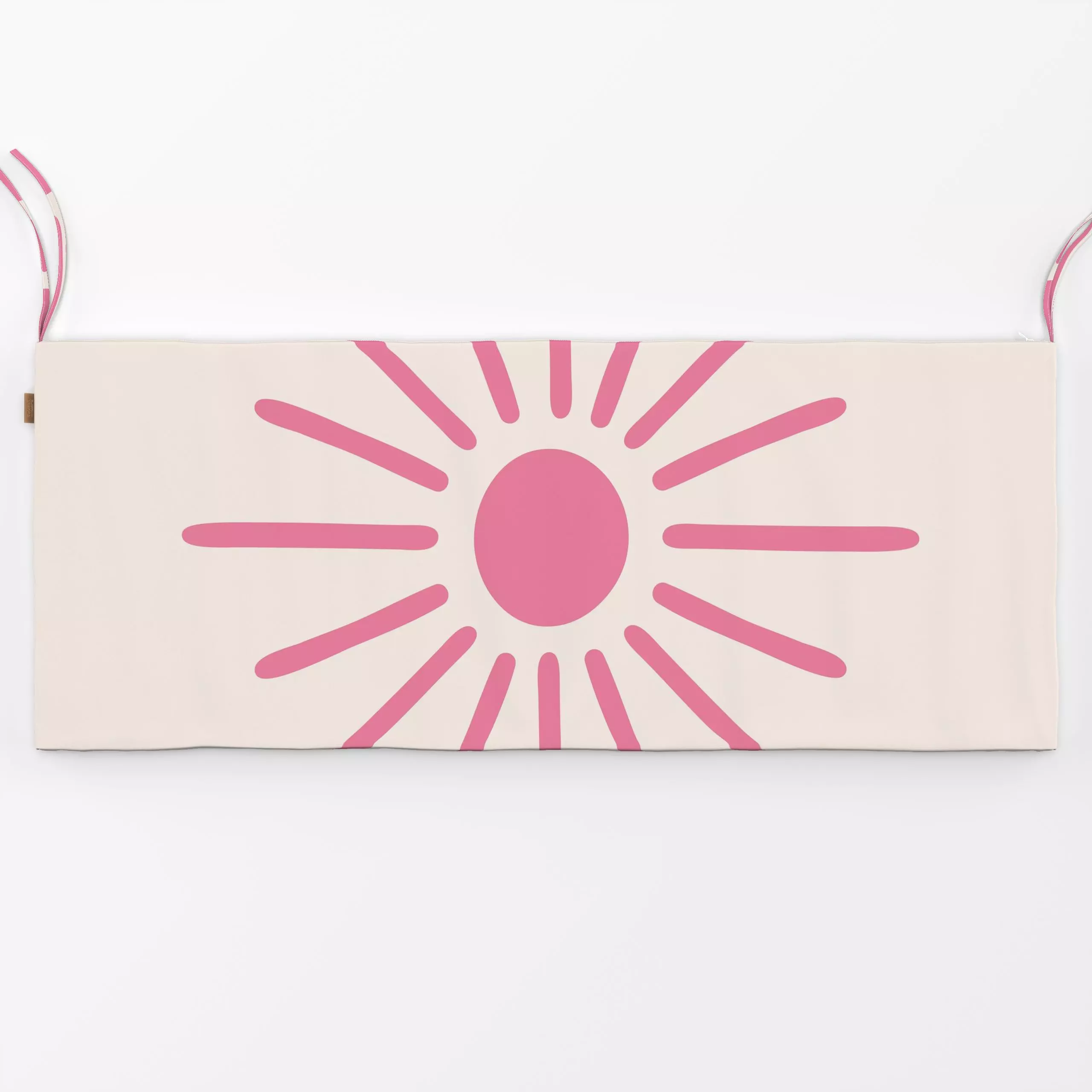Bankauflage Sun beige pink - Natur & Landschaft - von „Kathrin Woo"; minimal, Kissen, Sonne, modern, kinderkissen, sommerkis...