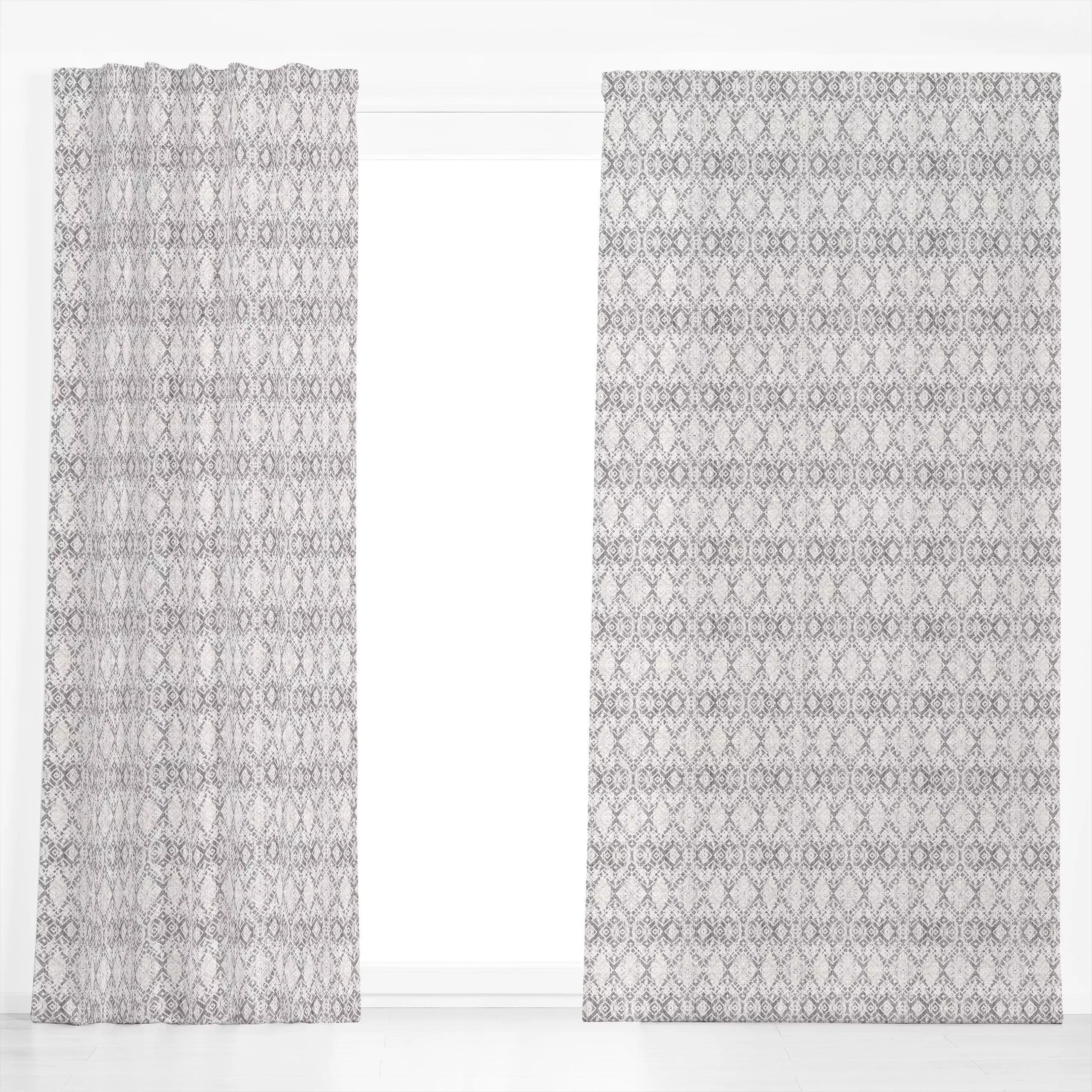 Dekovorhang Abstrakt Boho Ikat Muster 3 - Symbole & Muster - von „Bloomery Decor"; marrakesch, Muster, Geometrisch, Minimali...