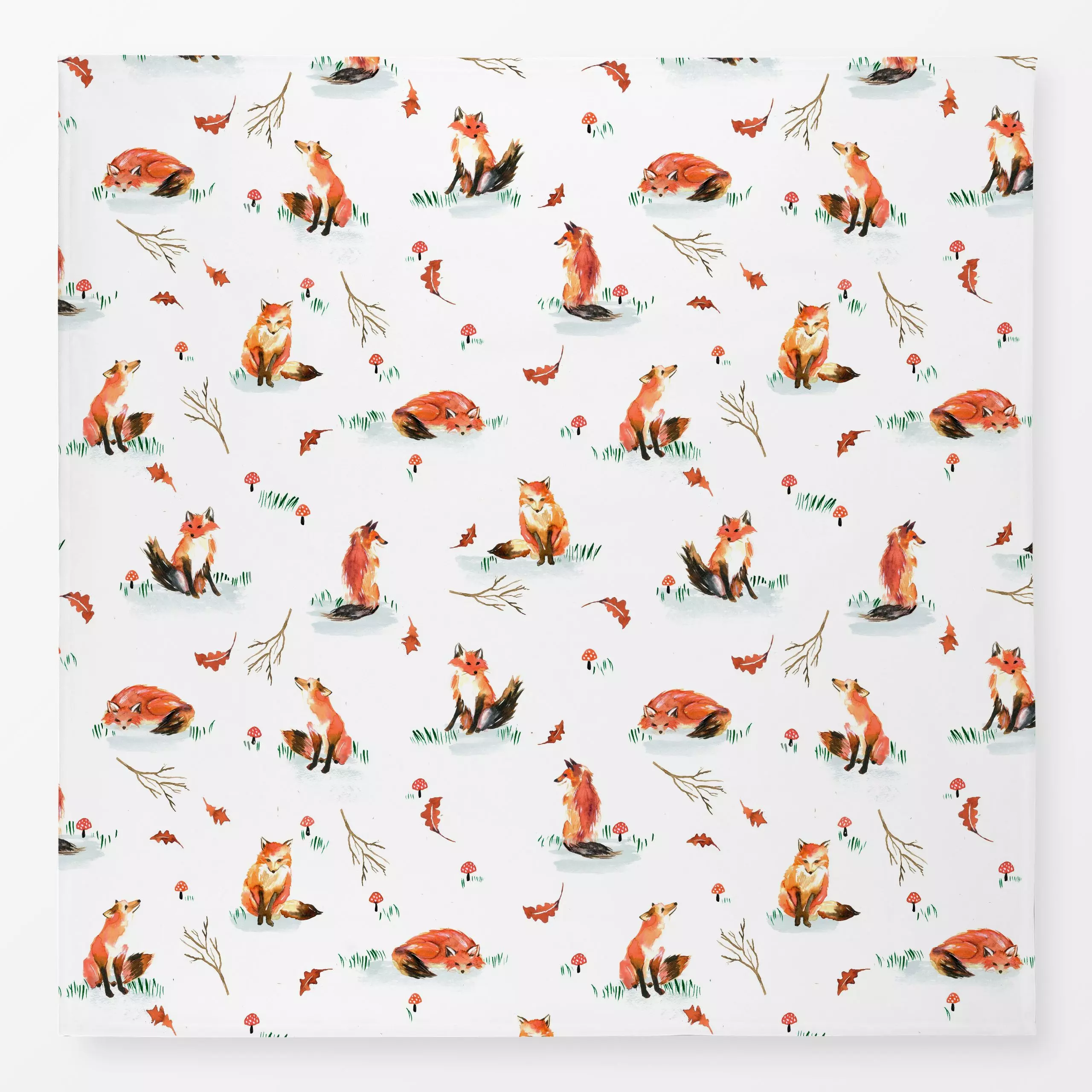 Tischdecke Woodland Foxes Classic Fall - Herbst, Natur & Landschaft, Tiere - von „Ninola Design "; Natur, Blatt, Wald, Fuchs...