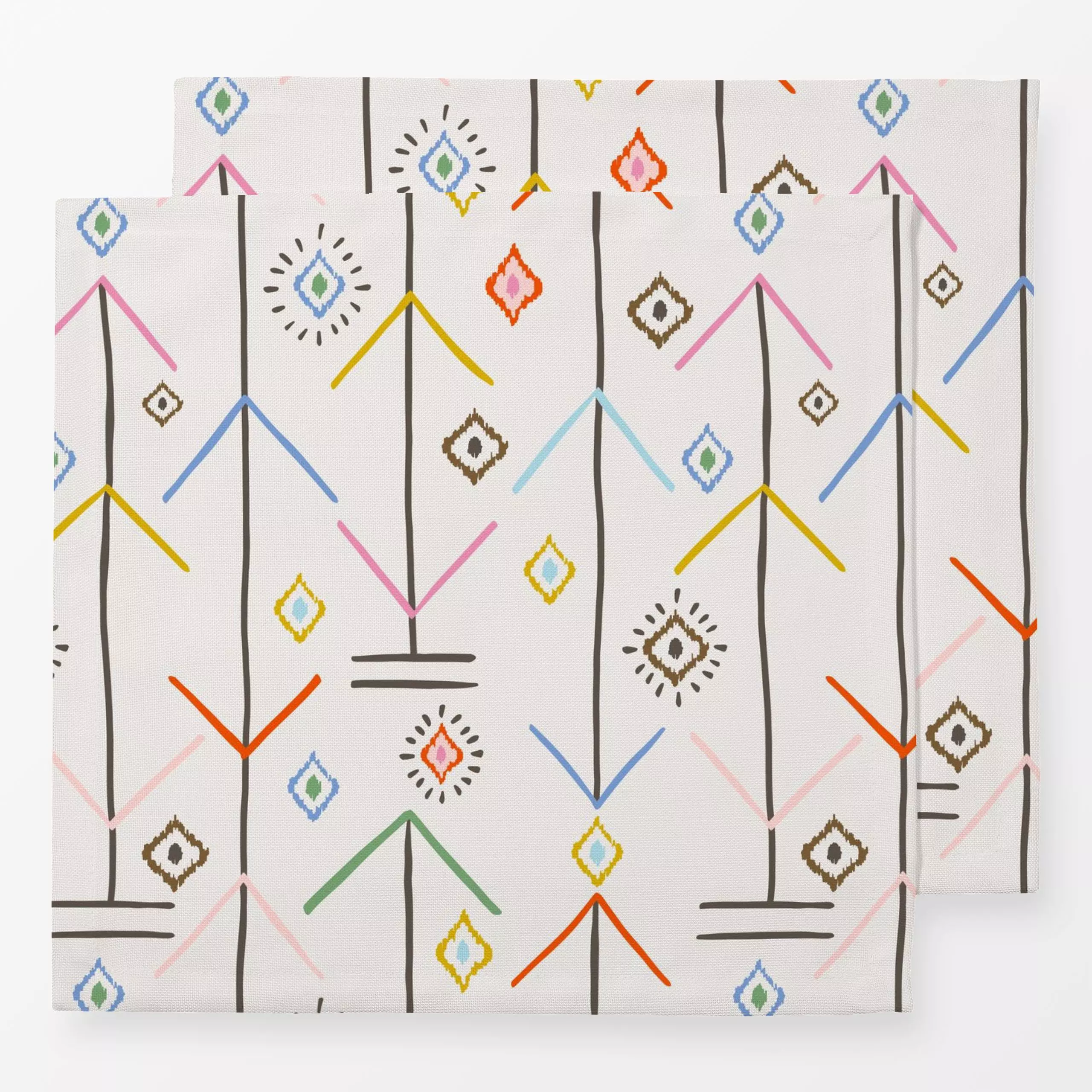 Servietten boho summer arrows - Sommer, Symbole & Muster - von „Vivian Hasenclever"; Abstrakt, Pfeile, arrows, handgezeichne...