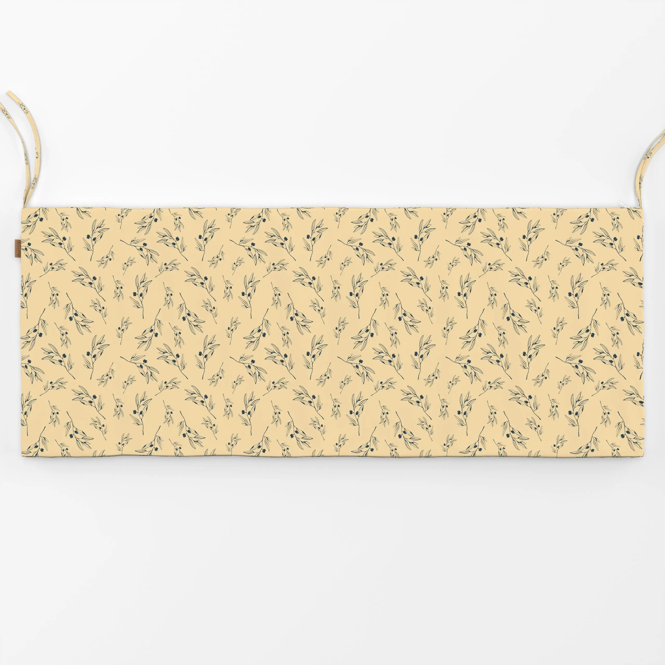 Bankauflage Santorini Olive Pattern - Blumen & Florales, Pflanzen & Botanik, Küche, Essen & Trinken - von „By Anna Sienna"; ...