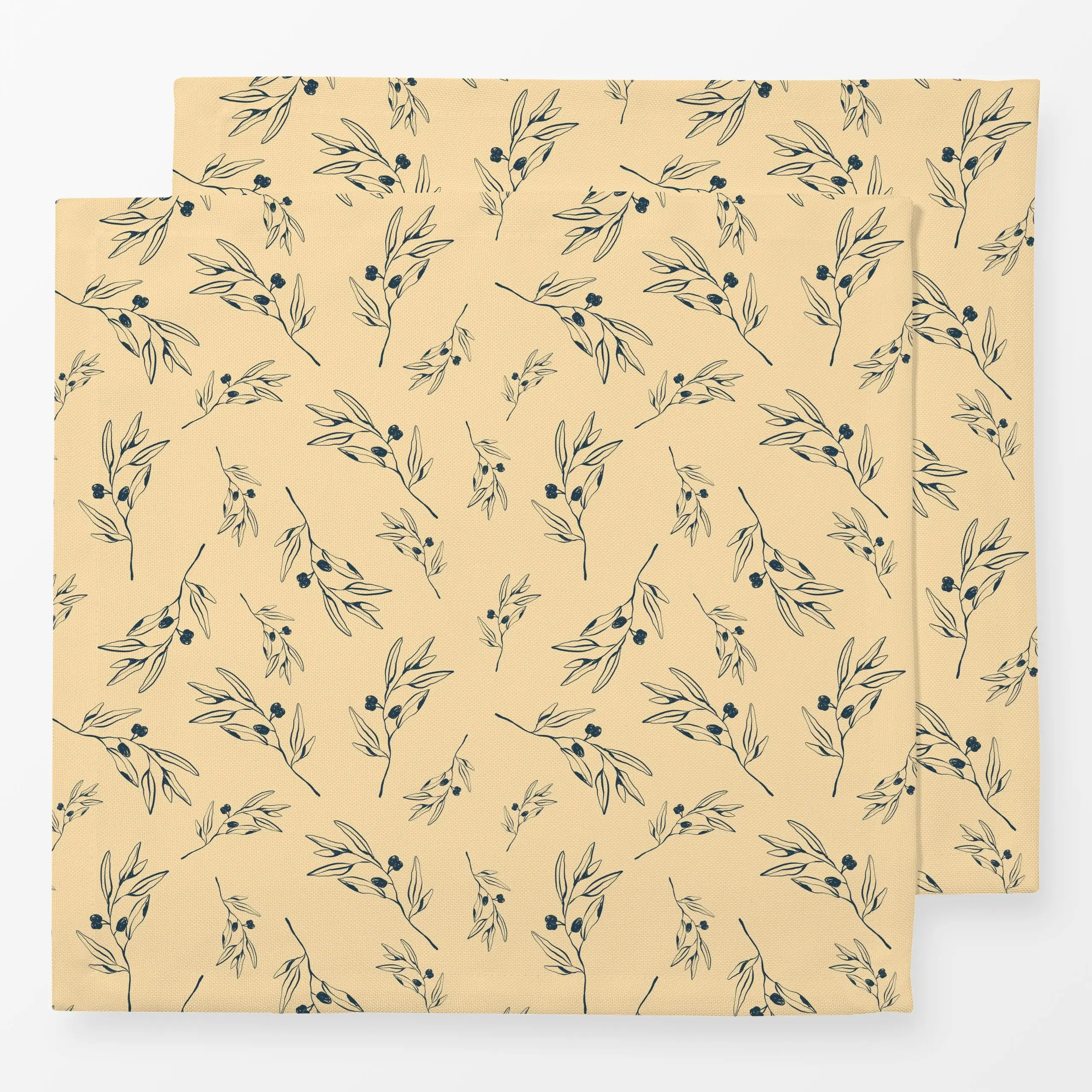 Servietten Santorini Olive Pattern - Blumen & Florales, Pflanzen & Botanik, Küche, Essen & Trinken - von „By Anna Sienna"; B...