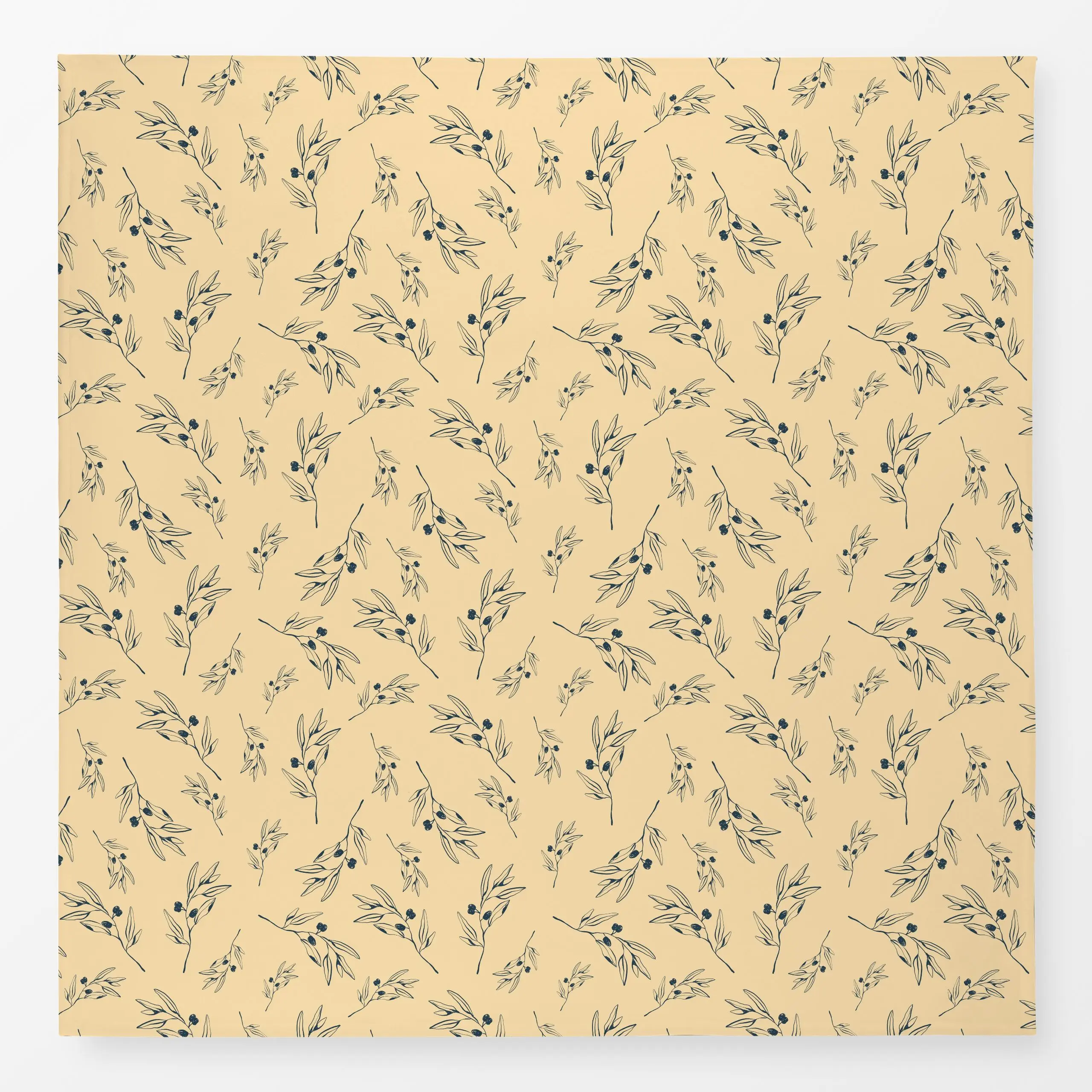 Tischdecke Santorini Olive Pattern, Blumen, Essen & Trinken, von By Anna Sienna