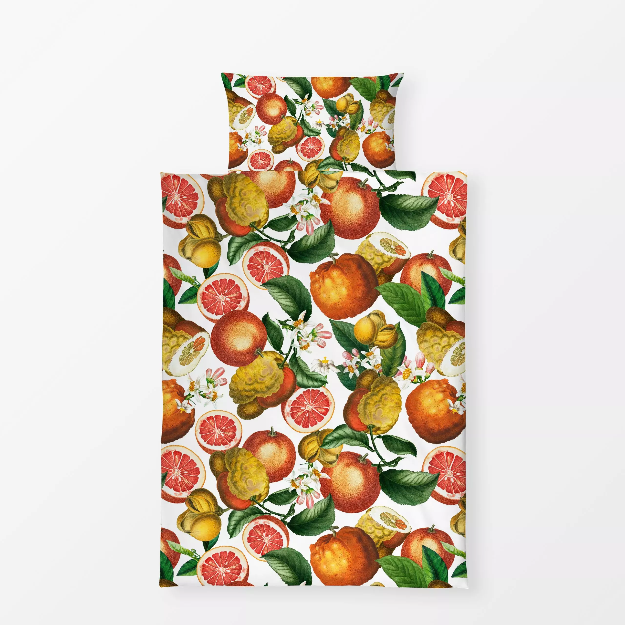 Bettwäsche Orangen Cocktail - Retro & Vintage - von „Uta Naumann"; Frucht, Muster, Urlaub, floral, vintage, mediterran, klas...