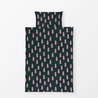 Bettwäsche Mistletoe Tanne Grün Pink