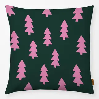 Kissen Mistletoe Tanne Grün Pink