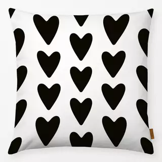 Kissen Hearts black and white