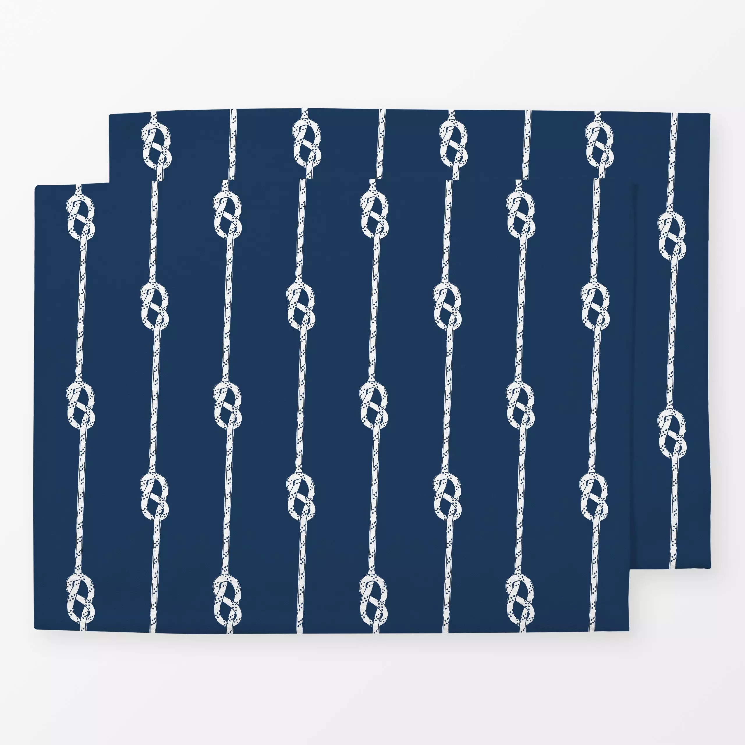 Tischset Achterknoten navy blau - Sport - von „Katrin Graff"; maritim, Segelboot, nautisch, Unendlichkeit, segeln, Knoten, S...
