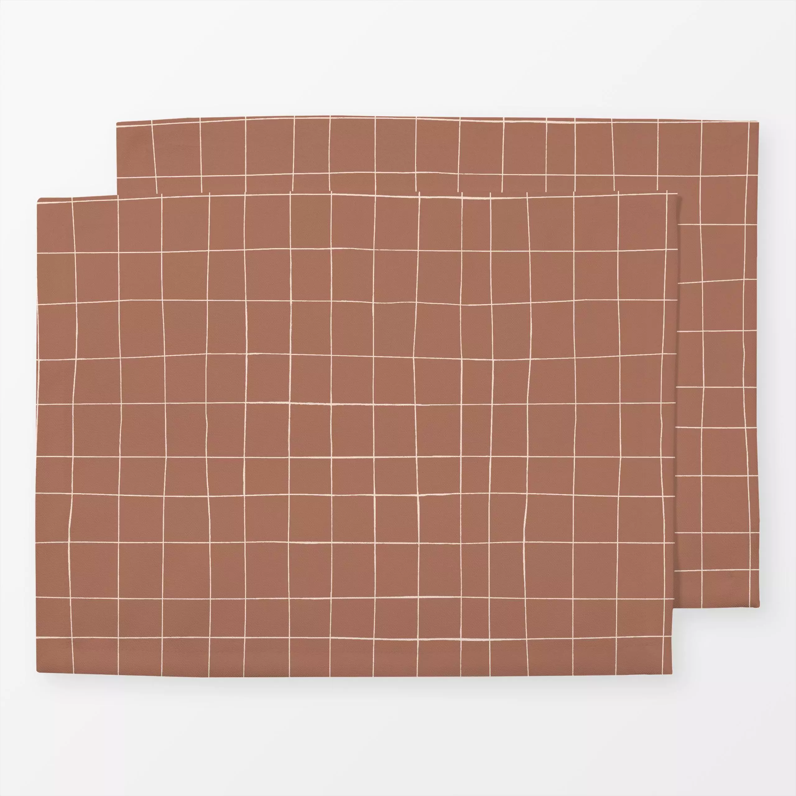 Tischset Grid Red - Kinderzimmer & Motive für Kinder, Symbole & Muster - von „Studio ROSAGRAU"; Kinder, Kinderzimmer, rot, k...