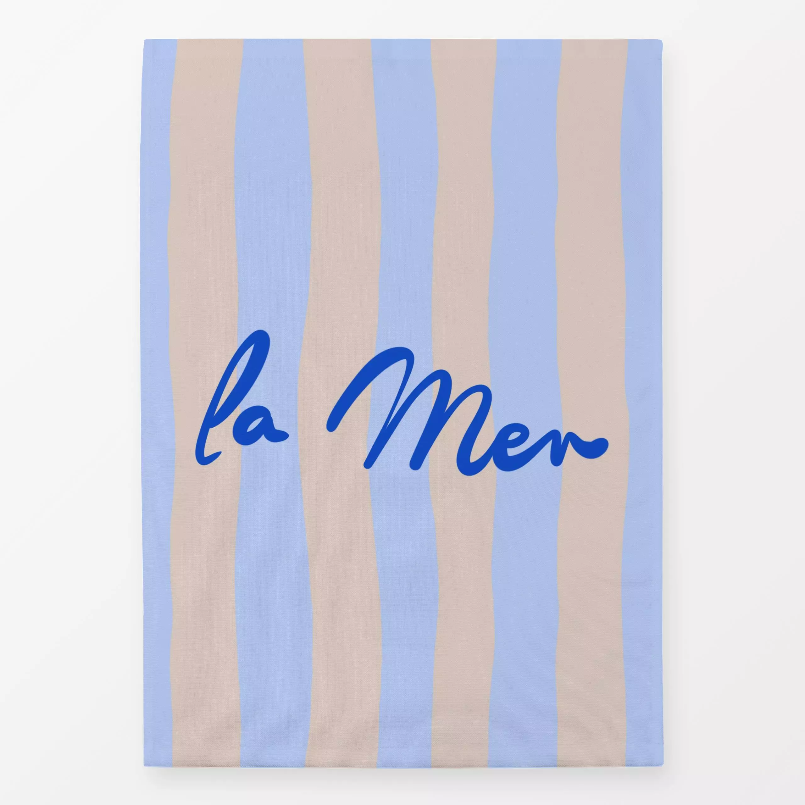 Geschirrtücher La Mer Streifen - Natur & Landschaft, Sprüche & Schriftzüge - von „Studio Kesse"; Streifen, Meer, Strand, Url...