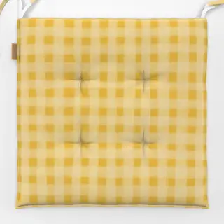 Sitzkissen Karomuster gelb