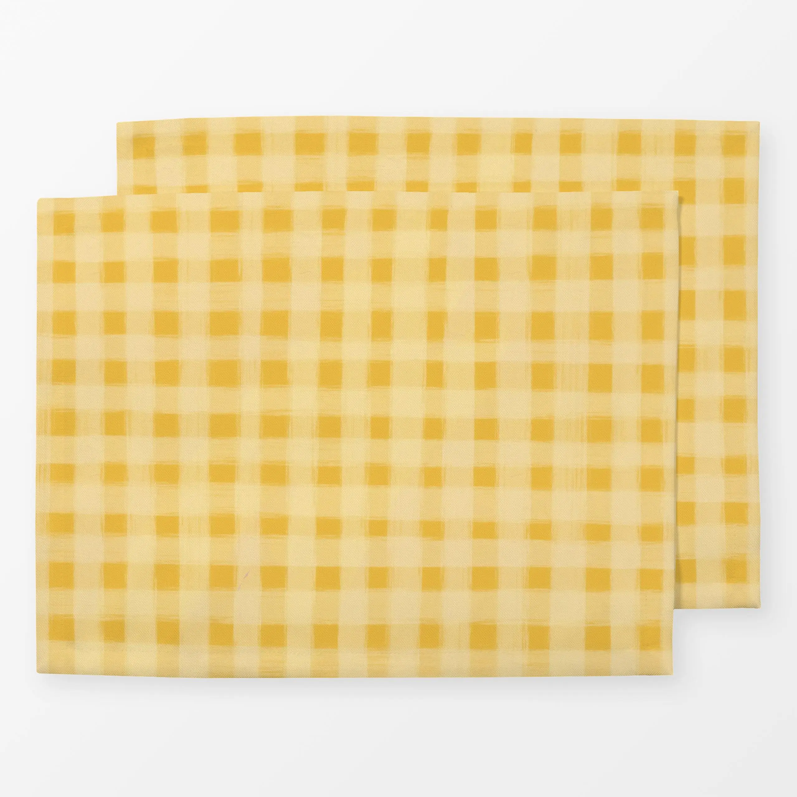 Tischset Karomuster gelb - Frühling, Symbole & Muster - von „Studio Dolci"; Muster, Karo, gelb, kariert, Fruehling, yellow, ...