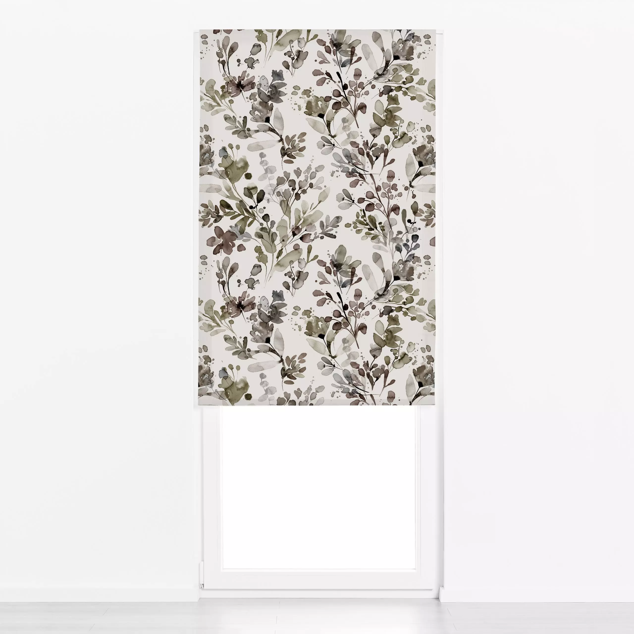 Raffrollo Wild Herbs Neutral - Frühling, Pflanzen & Botanik - von „Ninola Design "; minimal, Pampasgras, Pflanzen, beige, Bo...