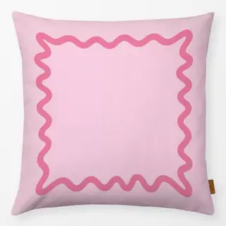 Kissen Wellenrand Rosa