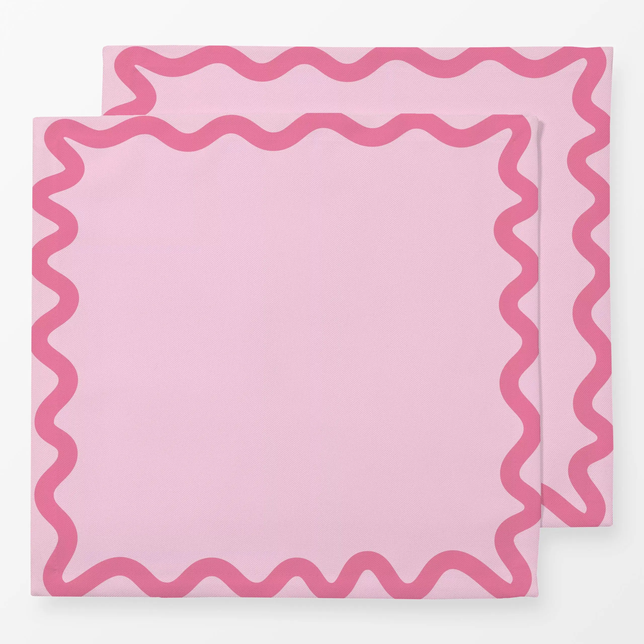 Servietten Wellenrand Rosa - Herbst, Symbole & Muster - von „textilwerk"; Illustration, Cozy, Sommer, trend, Haus, typografi...