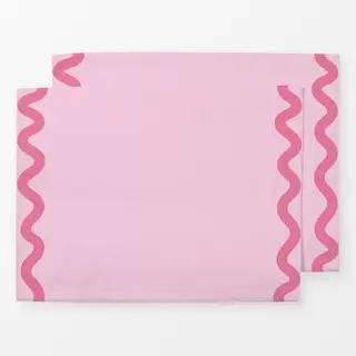 Tischset Wellenrand Rosa