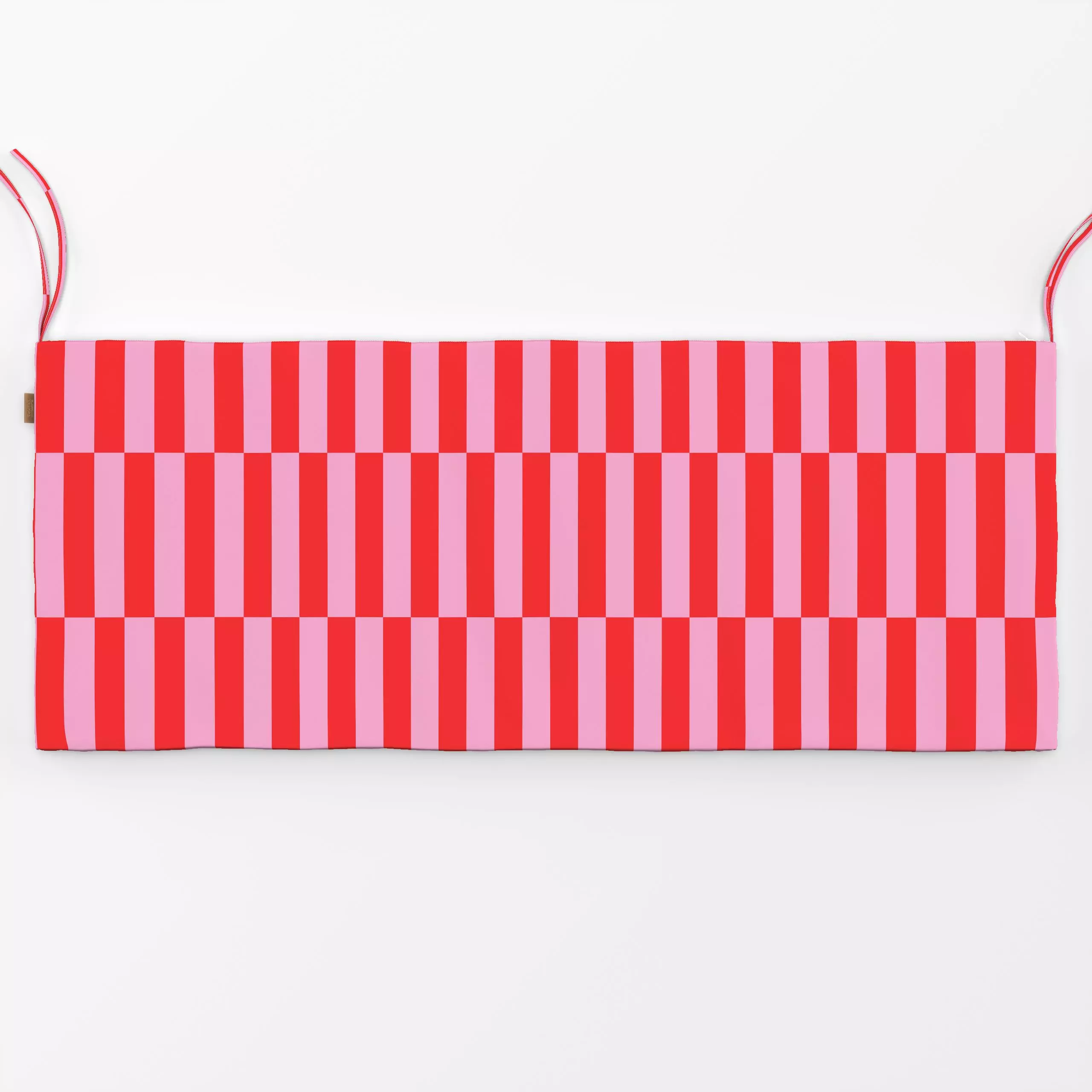 Bankauflage Hej cutie! Pattern Red - Symbole & Muster - von „Jana Moßmann"; Linien, Streifen, Geometrisch, Line, gestreift, ...