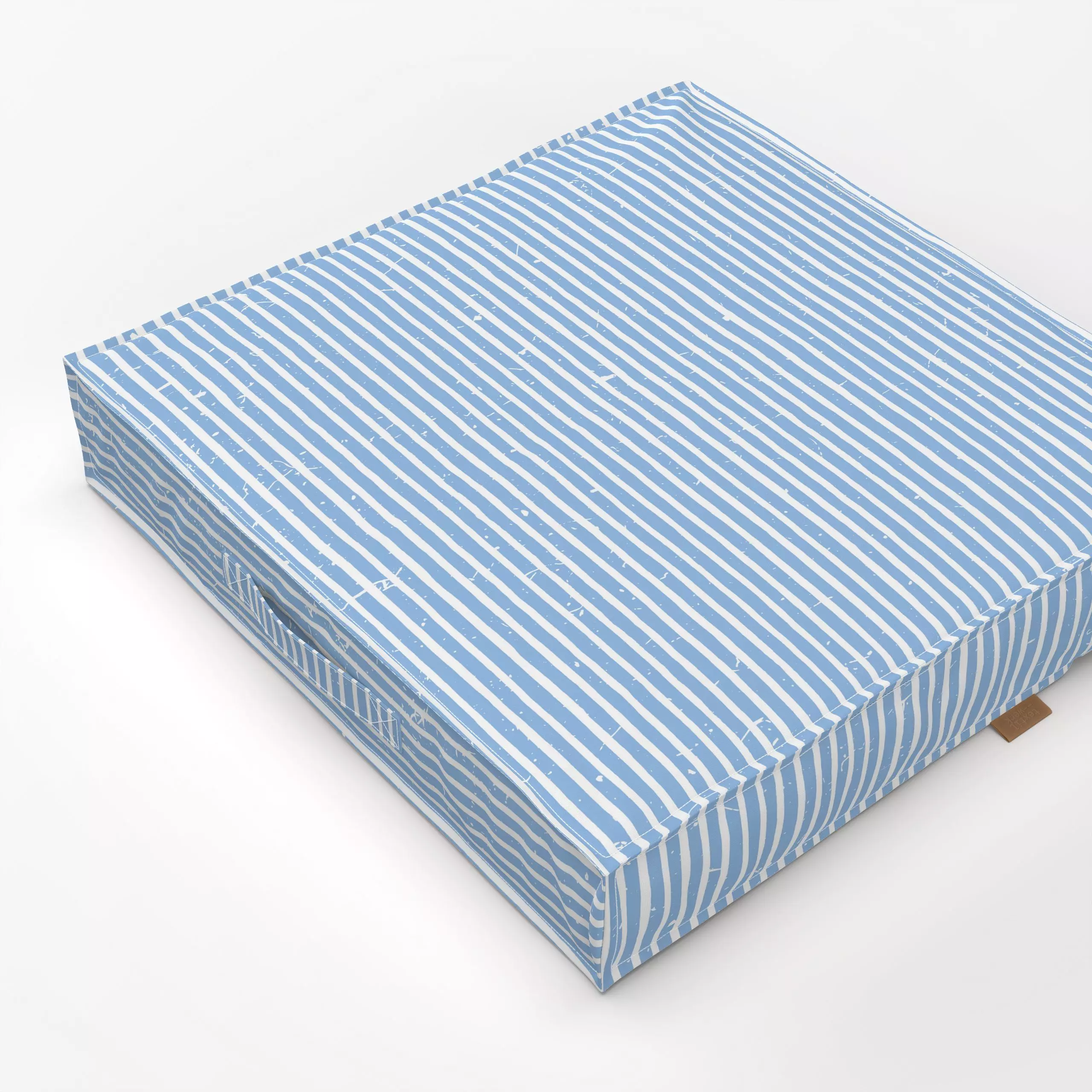 Bodenkissen Mediterrane Blau Streifen - Frühling, Sommer, Symbole & Muster - von „Ninola Design "; Streifen, Ozean, Sommer, ...