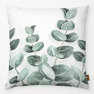 Kissen Eucalyptus Watercolor Leaves