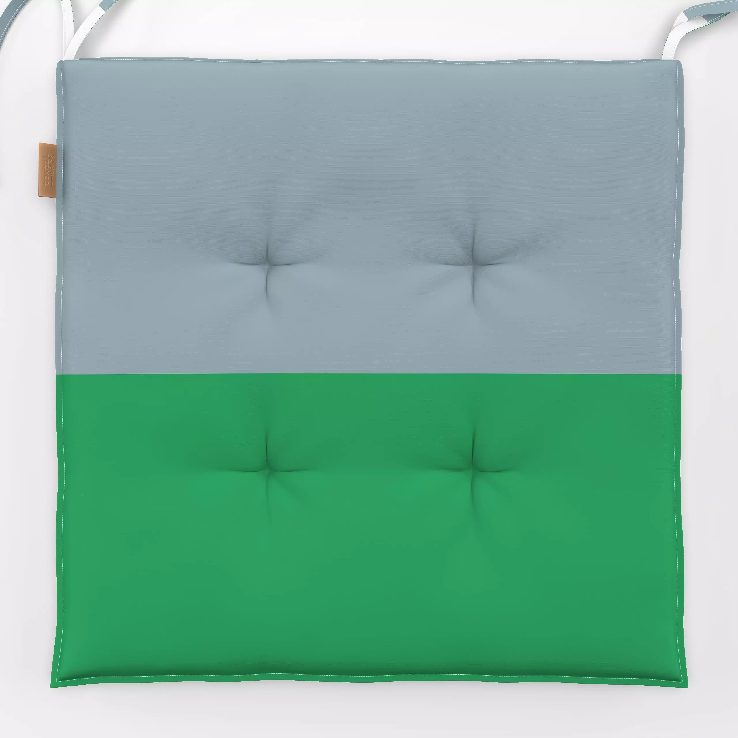 Sitzkissen Color Block Grün Blau - Weihnachten, Symbole & Muster - von „Sophie Augustin Illustration"; Weihnachten, modern, ...