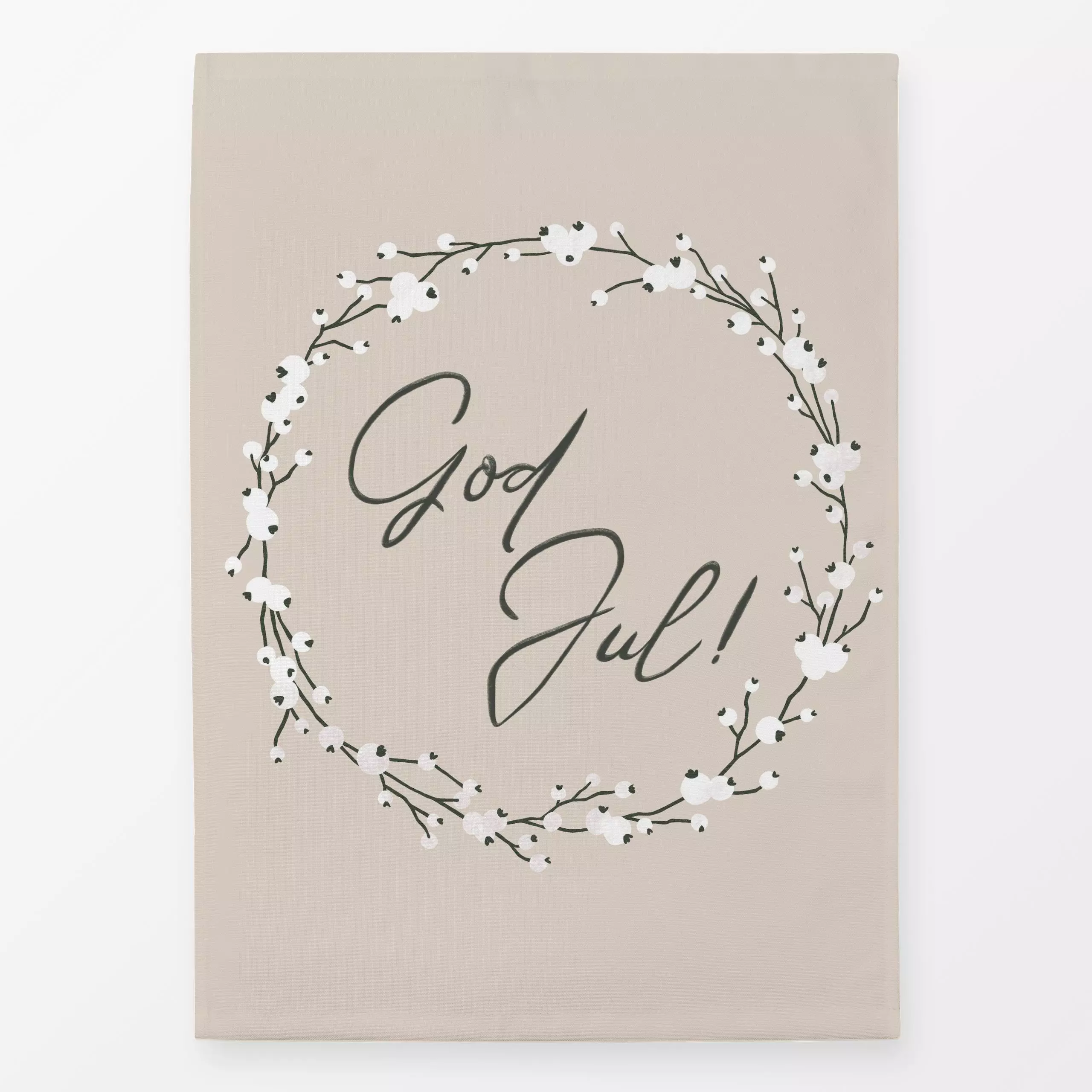 Geschirrtücher Kranz God Jul - Weihnachten, Winter, Anlässe - von „Studio Kesse"; Hygge, Weihnachten, Winter, Scandi, weihna...