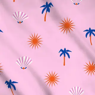 Meterware Sun Palm Pattern Pink