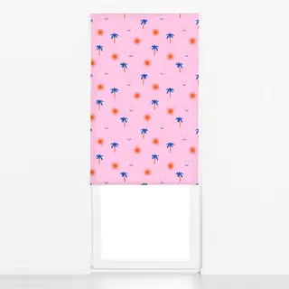 Raffrollo Sun Palm Pattern Pink