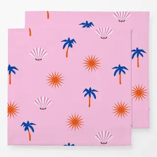 Servietten Sun Palm Pattern Pink