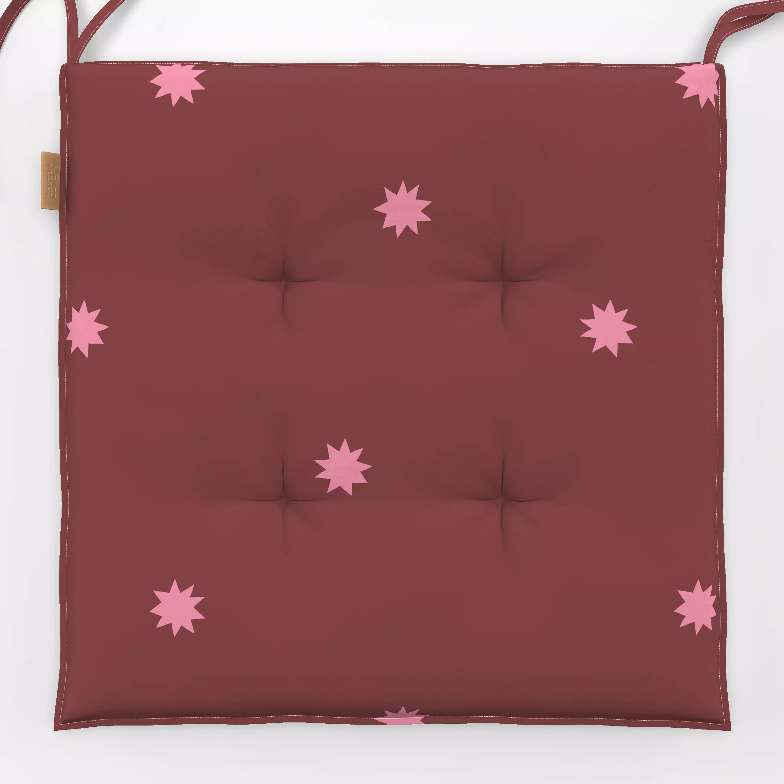 Sitzkissen Sterne Weinrot & Rosa - Symbole & Muster - von „Maren Gross "; Kinder, Weihnachten, Geschenk, weihnachtlich, Weih...