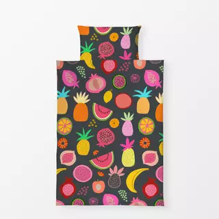 Bettwäsche Exotic Fruit Paradise grey