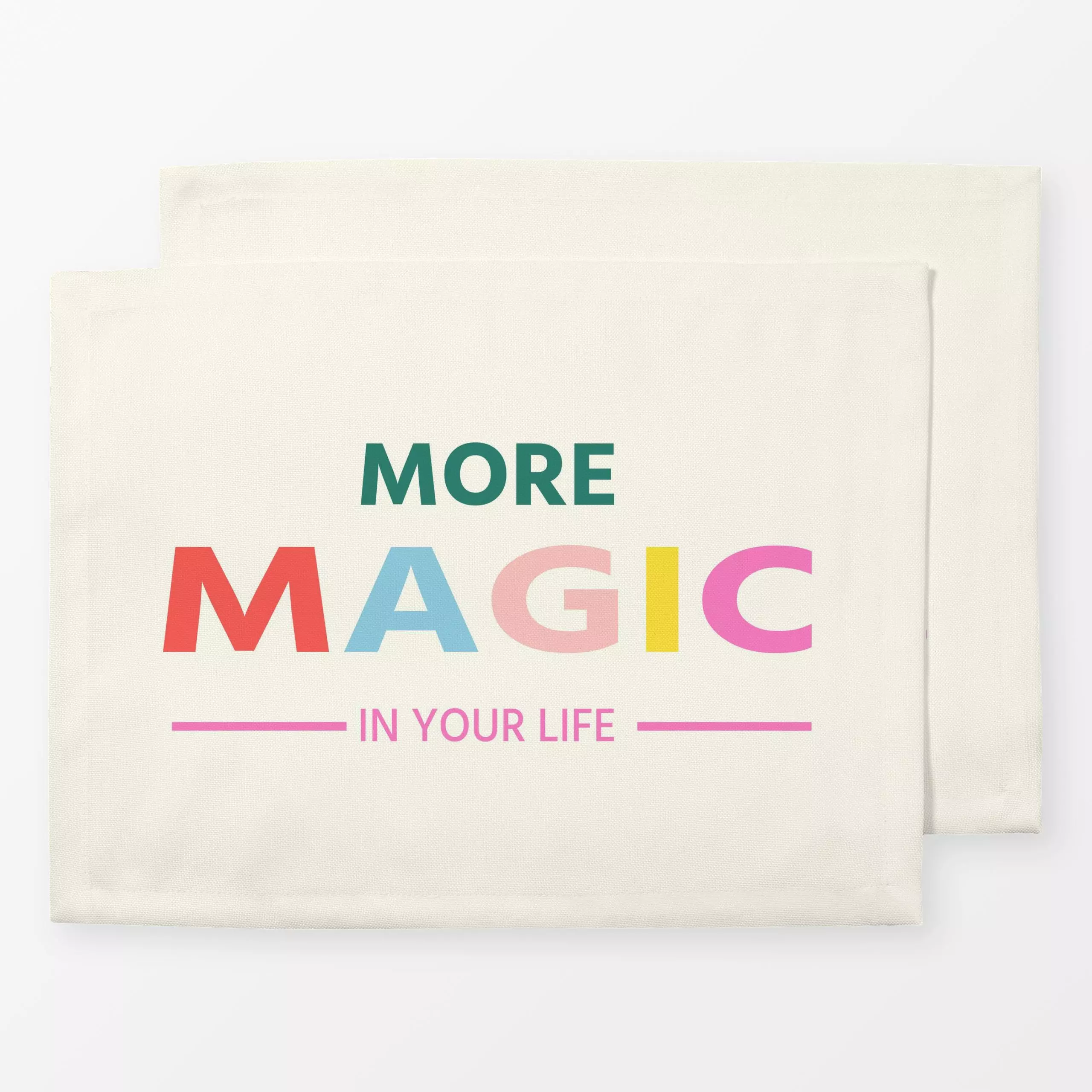 Tischset More Magic - Kinderzimmer & Motive für Kinder, Sprüche & Schriftzüge - von „Jana Moßmann"; typografie, typo, statem...