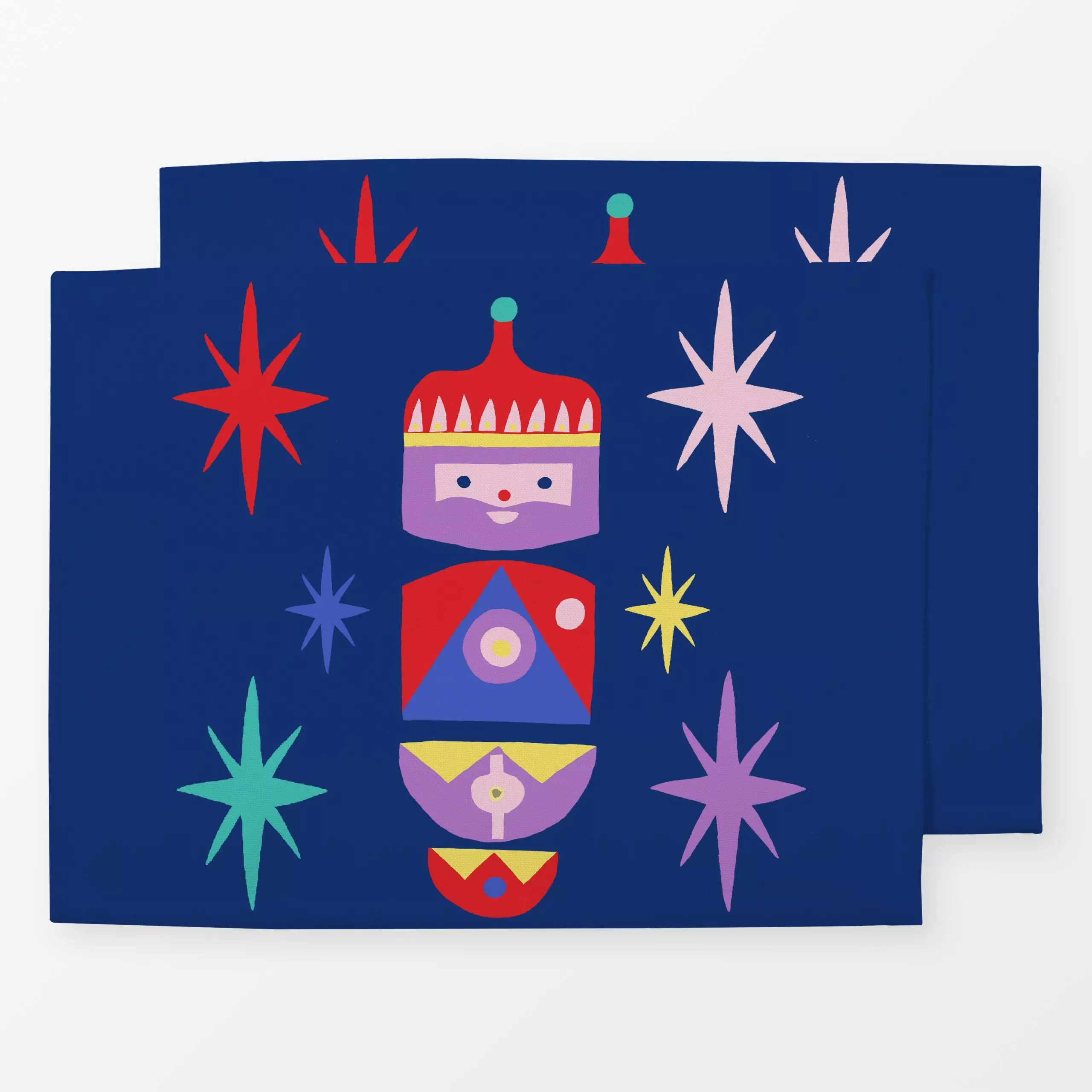 Tischset Weichnachtskracker Blau - Weihnachten, Winter - von „Ursula Tücks"; Nussknacker, Weihnachtsbaum, Weihnachten, moder...