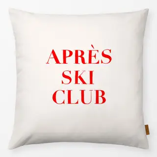 Kissen Aprés Ski Club Rot Beige