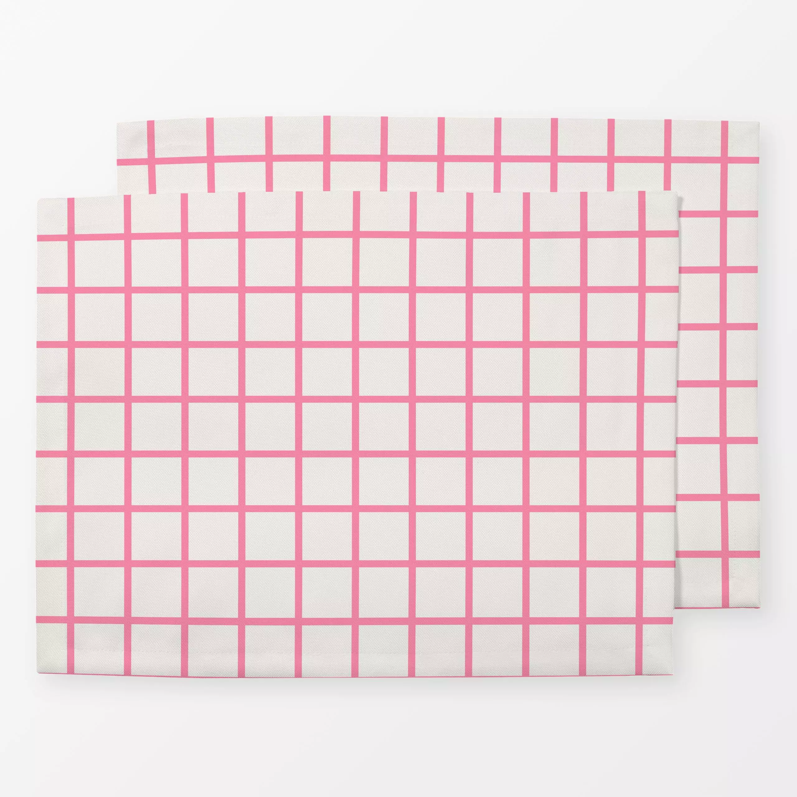Tischset Sweet Lines Pink - Symbole & Muster - von „Jana Driver"; Streifen, beige, Karo, pink, kariert, stripes, sweetsummer