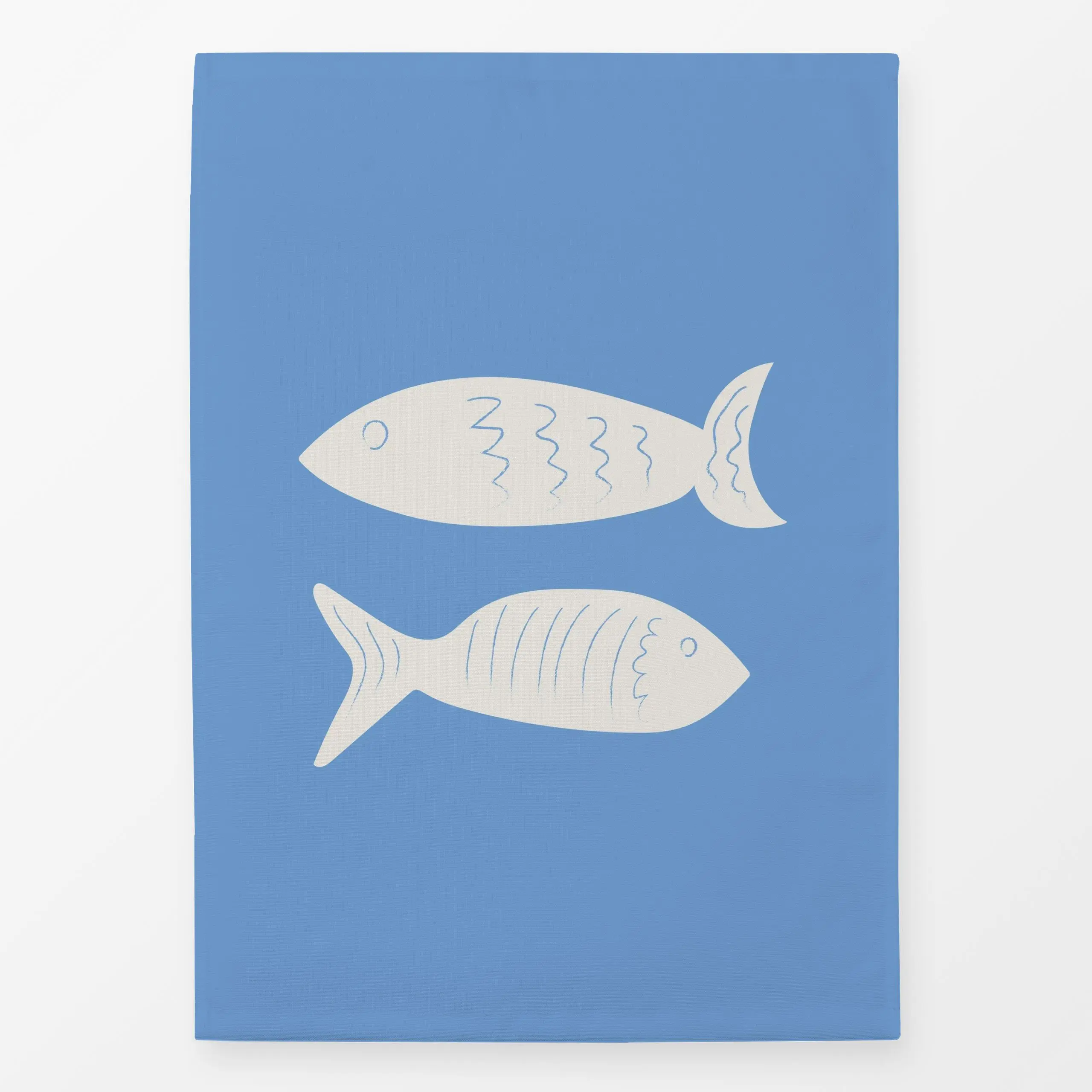 Geschirrtücher Summer Fish Light - Sommer, Tiere - von „Jana Driver"; Wasser, Meer, Meerestiere, Fische, beige, blau, sea, f...