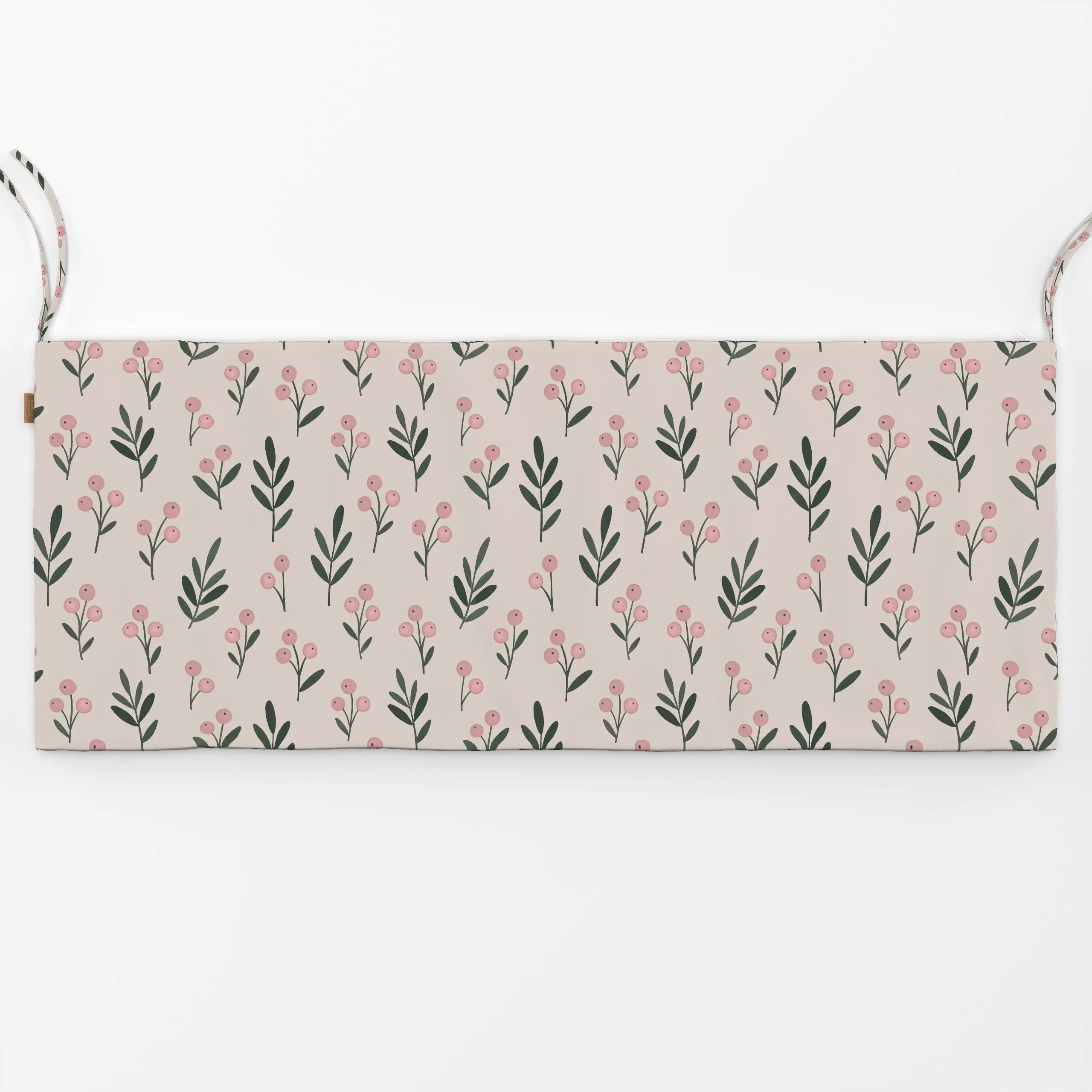 Bankauflage Winterbeeren offwhite rosa - Weihnachten - von „Studio Kesse"; Beeren, Weihnachten, Mistelzweig, weihnachtlich, ...