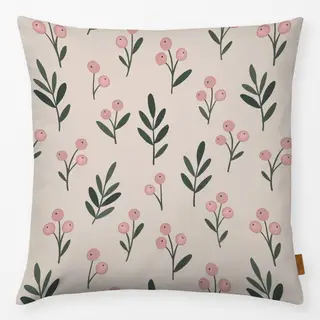 Kissen Winterbeeren offwhite rosa