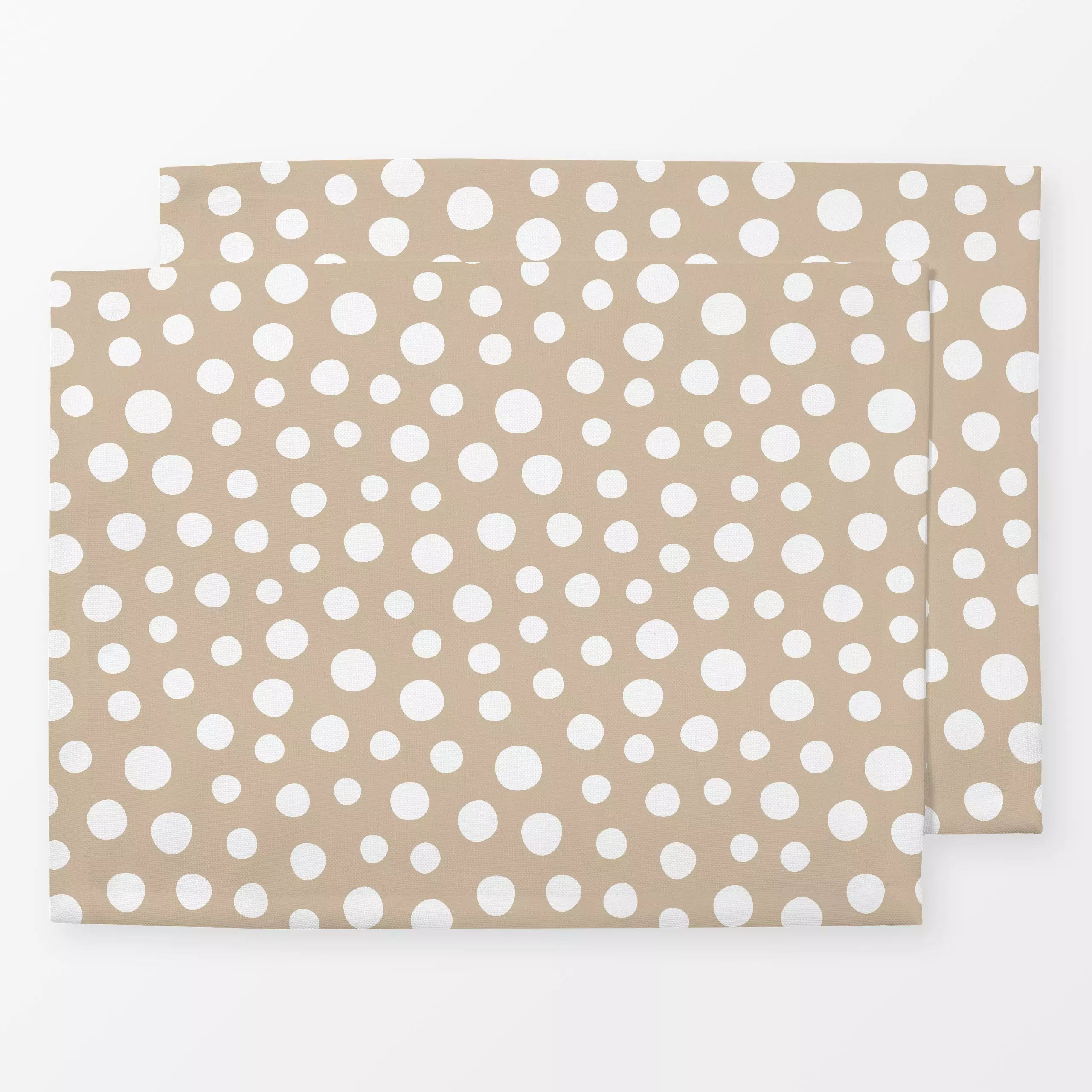 Tischset Boho Dots sand - Symbole & Muster - von „Karen Menzenbach"; abstrakt, Punkte, Weihnachten, beige, grafisch, Winter,...