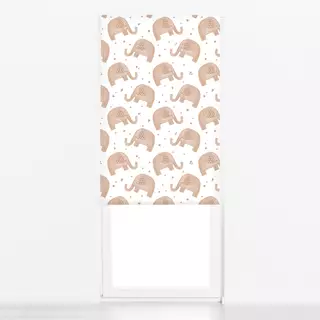 Raffrollo Over the Rainbow Elephant beige white