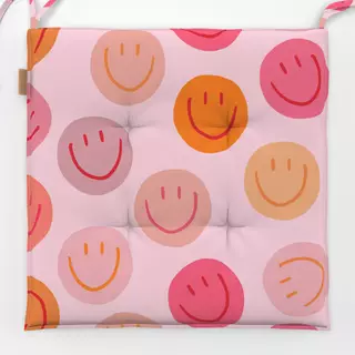 Sitzkissen Smile Allover rosa