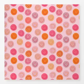 Tischdecke Smile Allover rosa