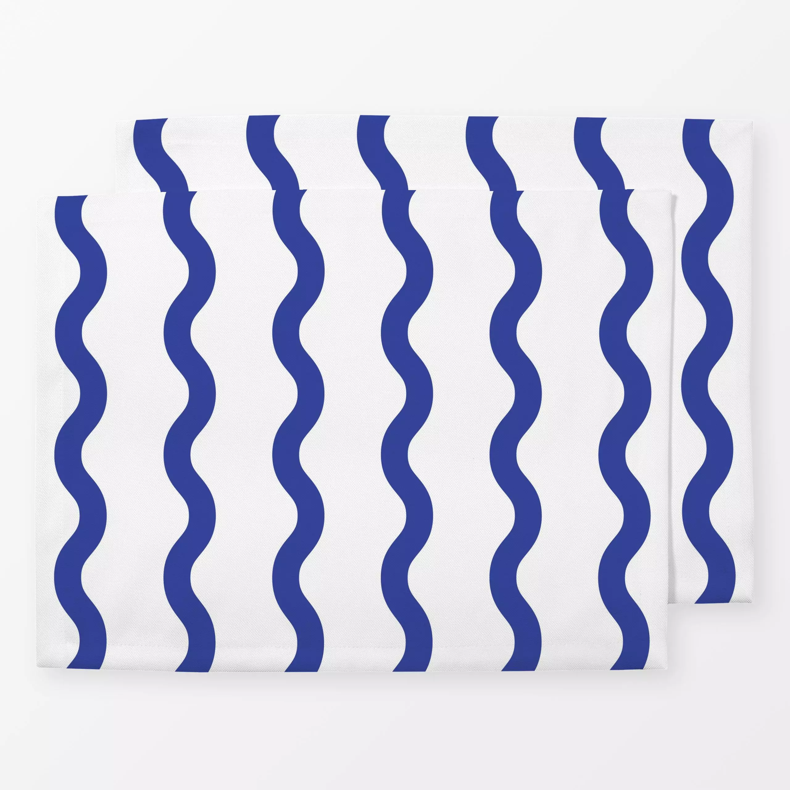 Tischset Wellenlinien blau-weiß, gemustert, Sommer, von moDeern Design Studio